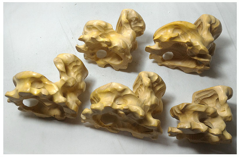 ฐานไม้หรือกี๋ไม้boxwood เล็กๆ แบบ2ชั้น อันละ