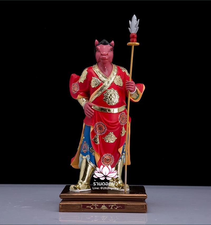 ยมบาลหัววัวหัวม้า ยมทูตหัววัวหน้าม้า งานเรซิ่น ขนาด 8/12/16 นิ้ว