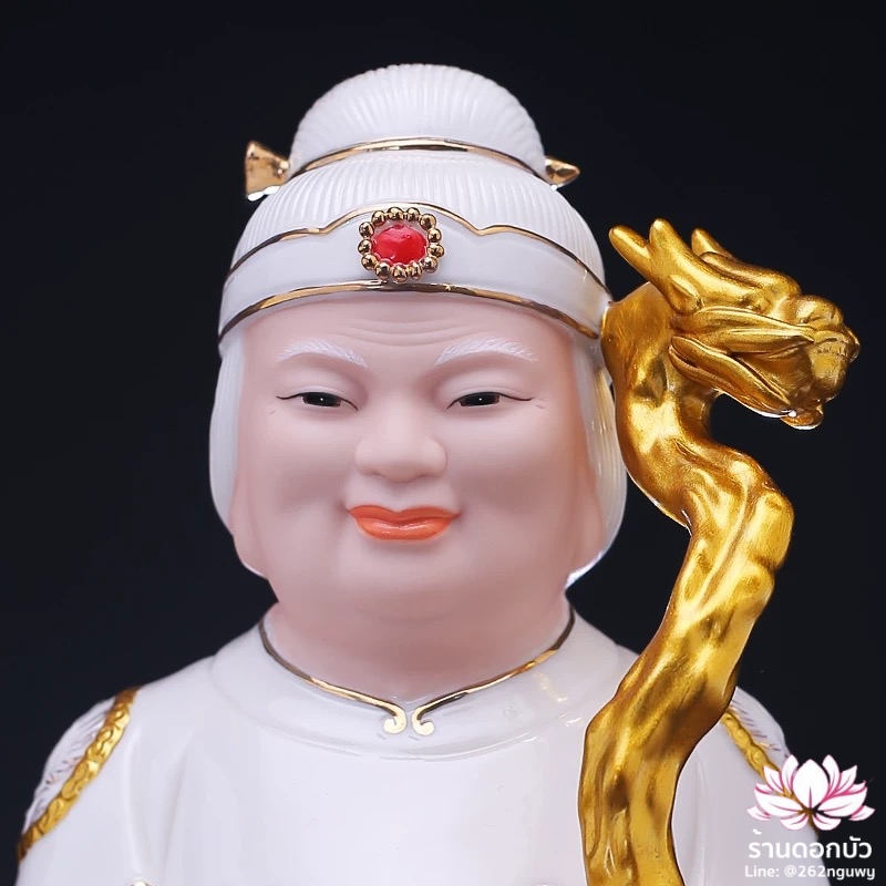 แปะกงแปะม่า ปุนเถ้ากงปุนเถ้าม่า เทพเจ้าที่ตี่จู้เอี๊ยะ ปางนั่งประทับบัลลังก์มังกร ขนาด 8/10/12/14 นิ้ว