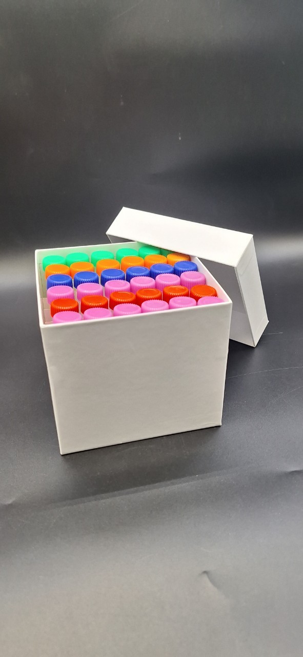 Freezer Paper Box 16 well / 36 well กล่องกระดาษสำหรับใส่หลอดเก็บตัวอย่าง 16 ช่อง /36 ช่อง
