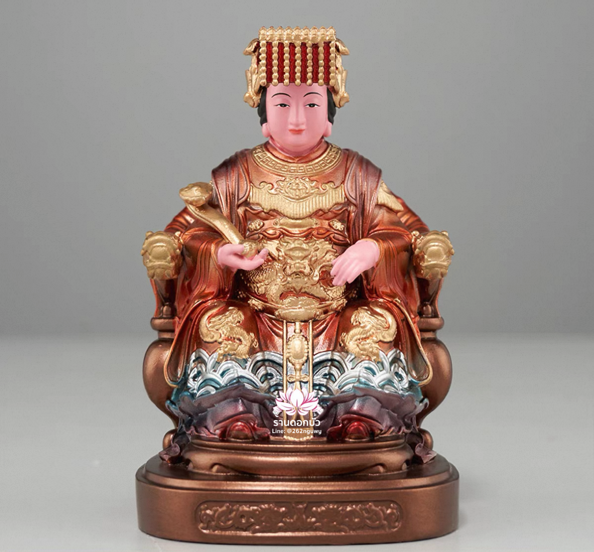 องค์พระขนาดเล็ก สำหรับบูชาหรือวางหน้ารถ งานเรซิ่น ขนาด 4 นิ้ว เช่าบูชา Line: @262nguwy