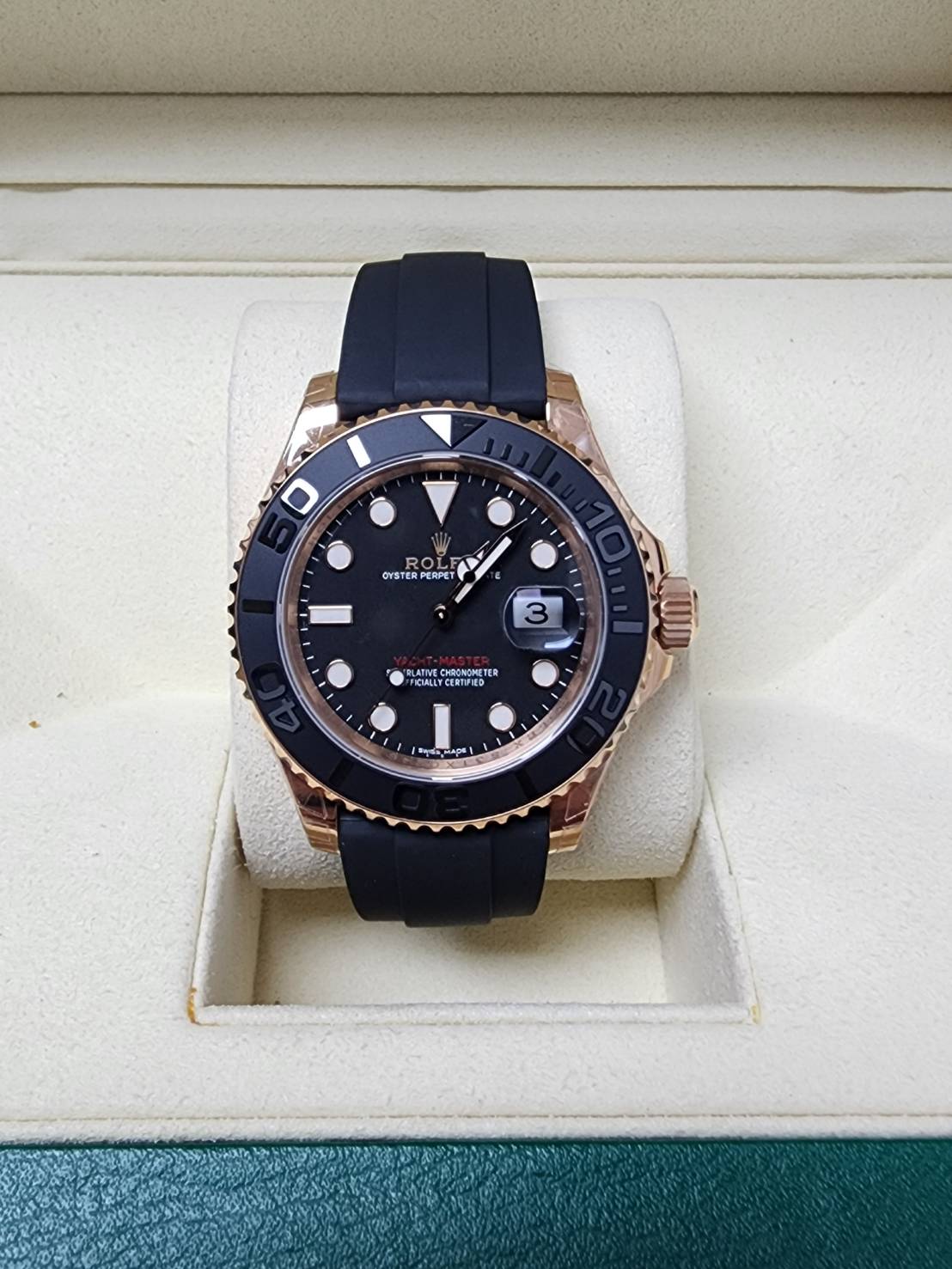 PRE-ORDER ROLEX YACHT-MASTER ROSEGOLD (40MM.) กลไกโคลน ROLEX 3235