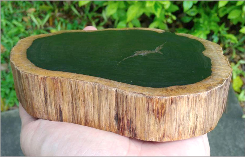 ฐานไม้มะเกลือ(African Ebony) หนา3cm แบบที่2(ตัวอย่าง)