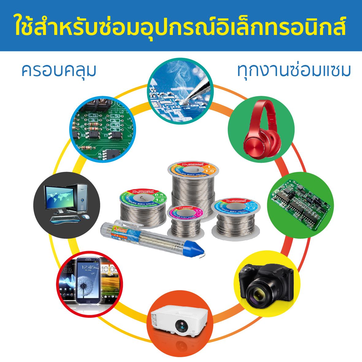 SUMO ตะกั่ว บัดกรี Solder Wire 1.2มม. 60/40 ตะกั่วบัดกรี