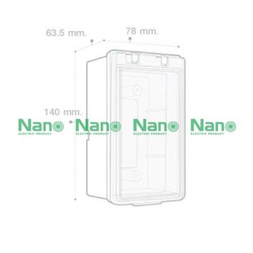 กล่องกันน้ำ ฝาใส Nano 2x4 แนวตั้ง ฝาใส 406C