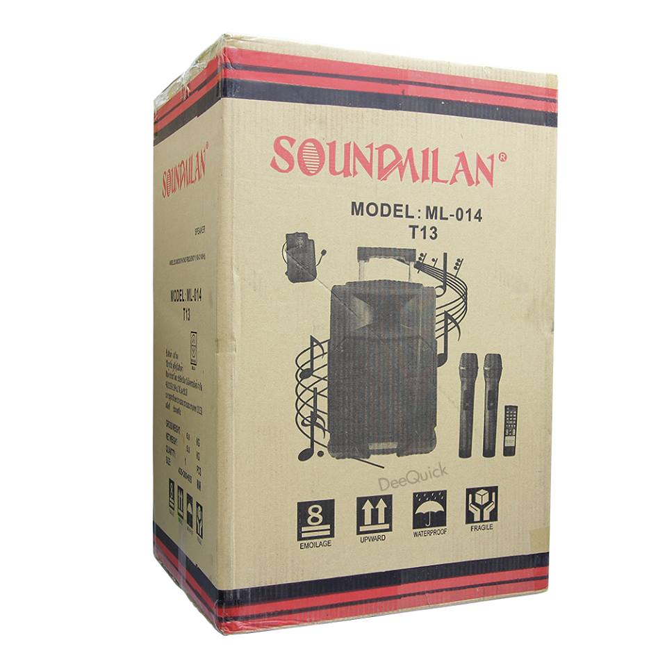 ตู้ลำโพง ลำโพงบูลทูธ 12นิ้ว Soundmilan ML-200513 T13