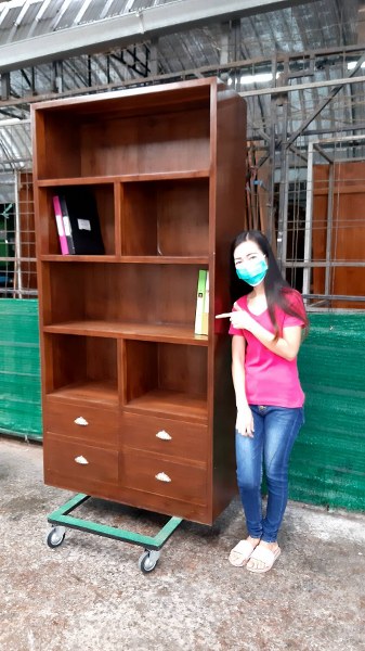 ชั้นหนังสือ 4 ลิ้นชัก 40x100 สูง 200 ซม.