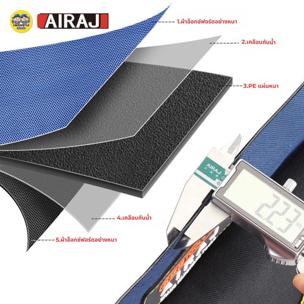 **สีน้ำเงิน** AIRAJ กระเป๋าเครื่องมือช่างแบบพกพา พร้อมสายสะพาย กันน้ำได้ กระเป๋าเครื่องมือ กระเป๋าเก็บเครื่องมือ กล่องเก็บเครื่องมือ เก็บเครื่องมือ