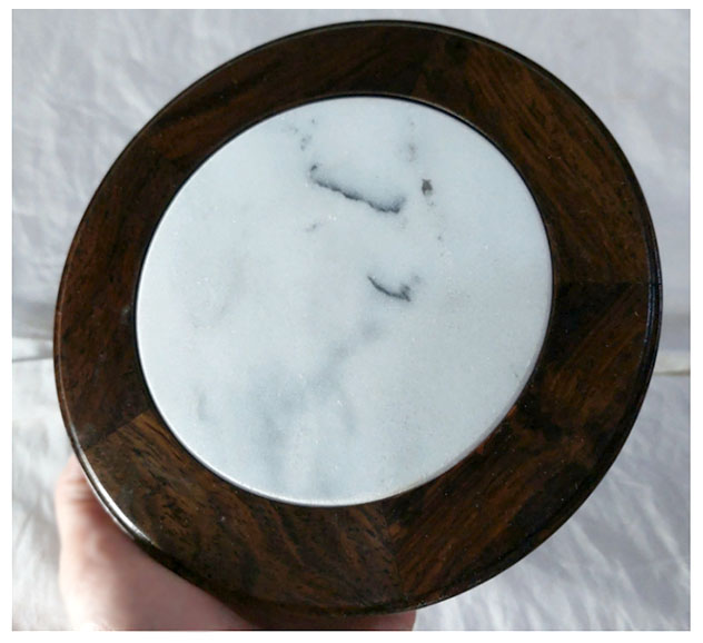 ฐานหรือกี๋ไม้สไตล์จีน 15cm หน้าท๊อปหินอ่อน ตัวละ