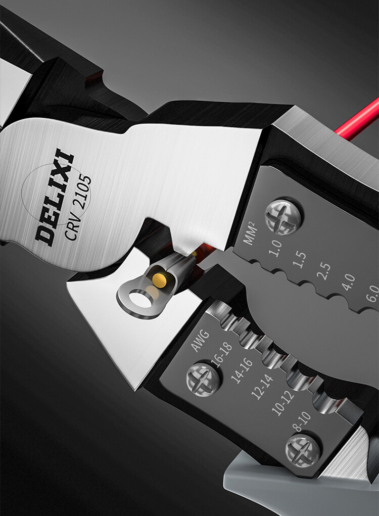 DELIXI คีมปากจิ้งจก คีมอเนกประสงค์ 7นิ้ว 9นิ้ว คีมตัด ปอก ย้ำ ตัด คีม คีมอเนกประสงค์ คีมตัดลวด มัลติฟังก์ชั่น