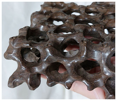 กี๋หรือฐานไม้สไตล์ธรรมชาติ สี่เหลี่ยมจัตุรัส อันละ