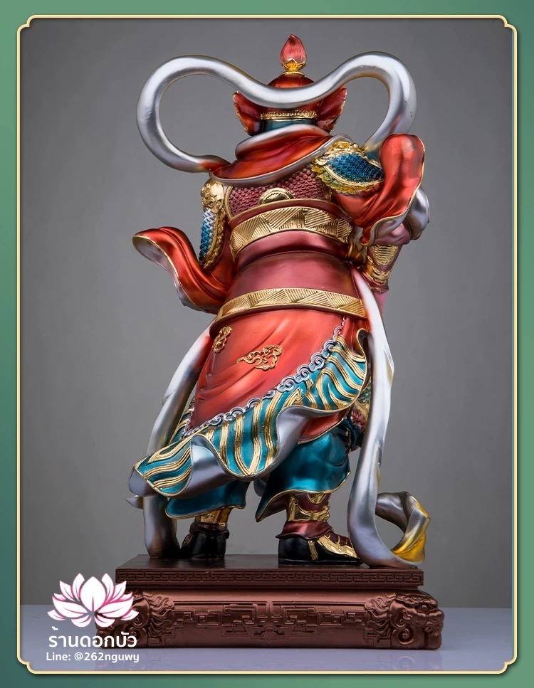 เทพเจ้ากวนอู และพระเวทโพธิสัตว์ (อุ่ยท้อผ่อสัก) งานเรซิ่นคุณภาพสูง ขนาด 12/16/19/24 นิ้ว