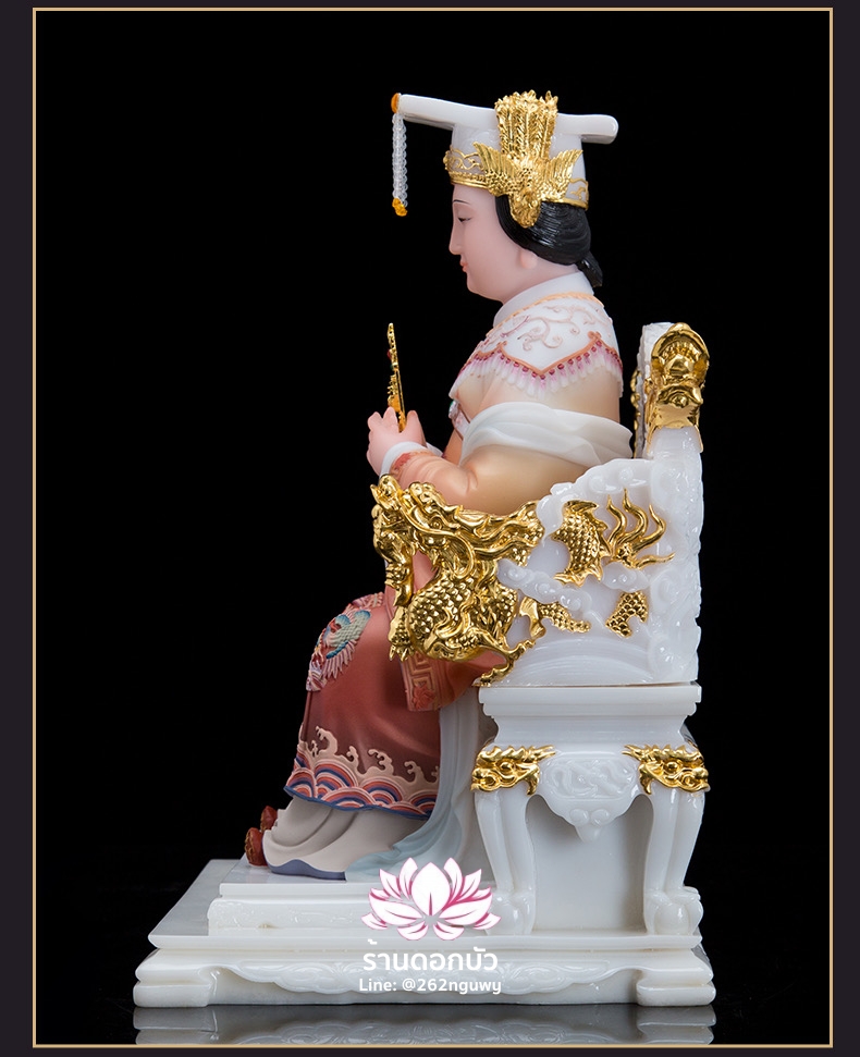 หม่าโจ้ว ม่าจ้อโป๋ เทียนส่งเซ่งโบ้ เทียนโหวเซี่ยบ้อ งานหินอ่อนคุณภาพสูง ขนาด 12/16/19 นิ้ว