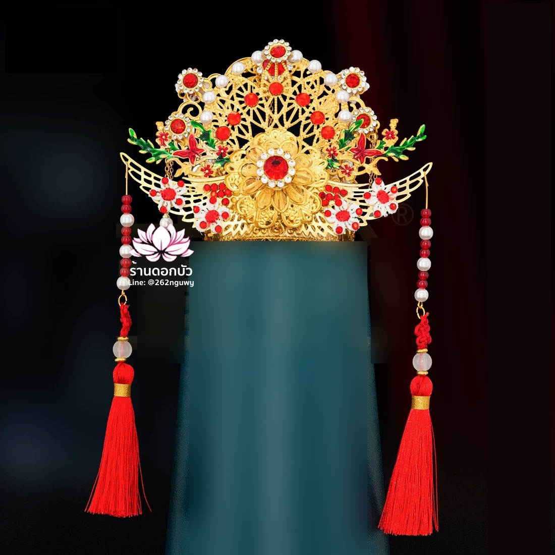 หมวกเทพเจ้าฝ่ายหญิง หมวกเทพนารี หมวกเทวนารี หมวกเจ้าแม่ หมวกพระหญิง หมวกกิมซิ้น หมวกพระจีน