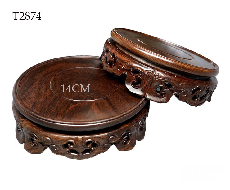 กี๋หรือฐานไม้สไตล์จีน ทรงกลม ท๊อป14cm อันละ