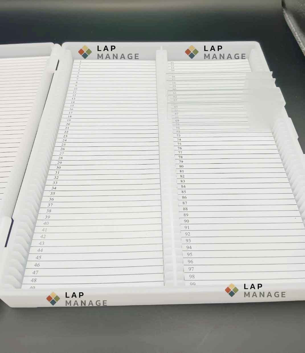 (ราคาส่ง / ขายยกลัง) กล่องใส่สไลด์ กล่องเก็บแผ่นสไลด์ 5,100 ช่อง - Microscope Slides Box 5,100 place