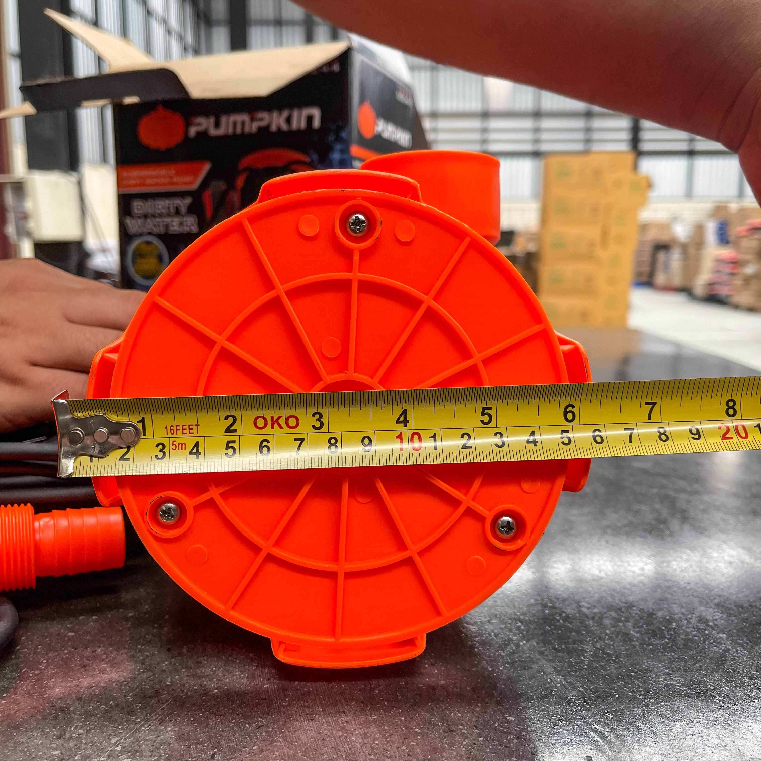 Pumpkin ปั๊มน้ำ ไดโว่ พัมคิน 250W ปั๊มแช่ ดูดน้ำสกปรก ปั๊มดูดน้ำ พร้อมสวิตซ์ลูกลอย 50244 ปั๊มไดโว่