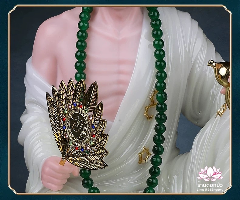 พระอรหันต์จี้กง เต้าจี้ฉานซือ งานหินอ่อนคุณภาพสูง ขนาด 12/16/19/26 นิ้ว