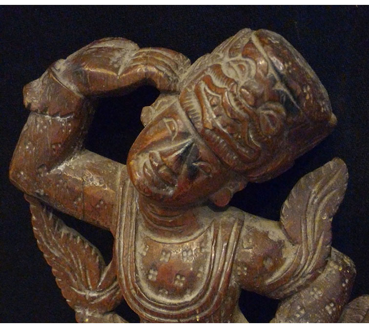 ตุ๊กตาไม้แกะสลัก-รำโขน(หัวยักษ์) สูง 29cm