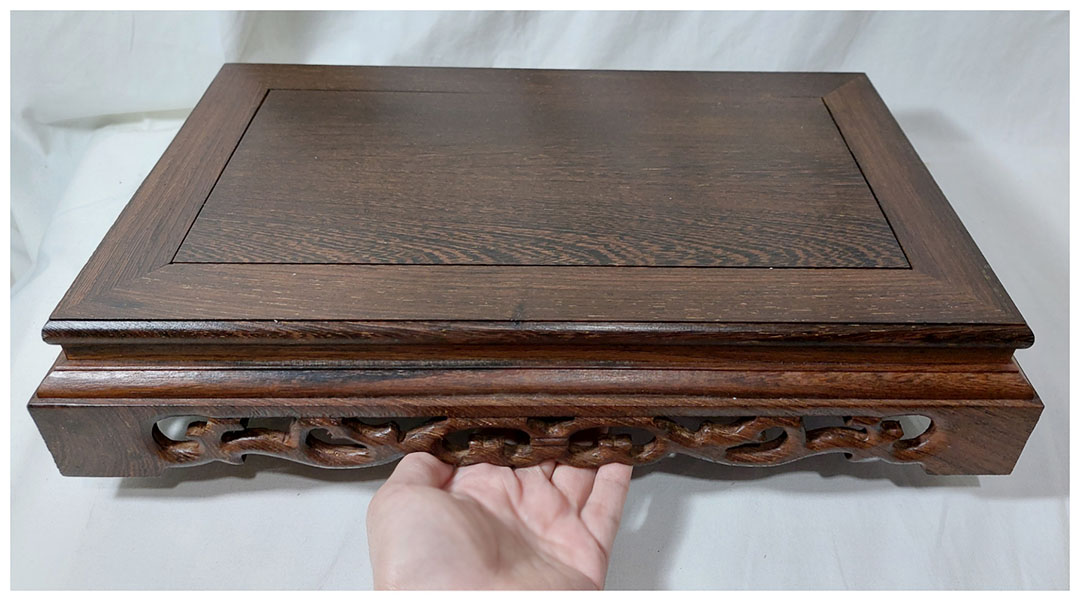 กี๋หรือฐานไม้ สี่เหลี่ยมผืนผ้า ท๊อป 21cmx35cm