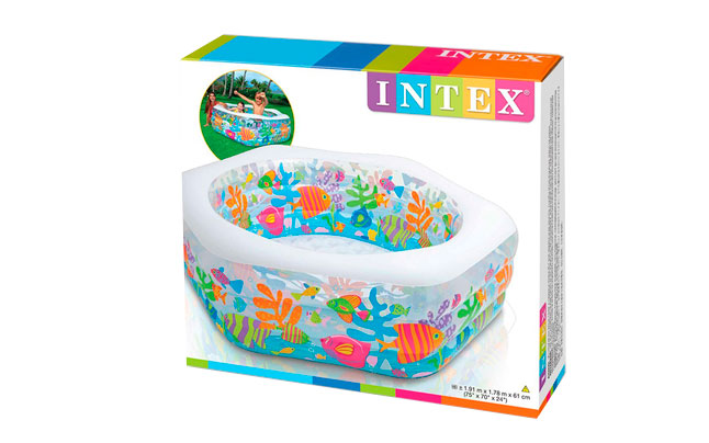 Intex Reef Pool สระน้ำหกเหลี่ยมท้องทะเลหรรษา 56493 (Cartoon)+สูบไฟฟ้า
