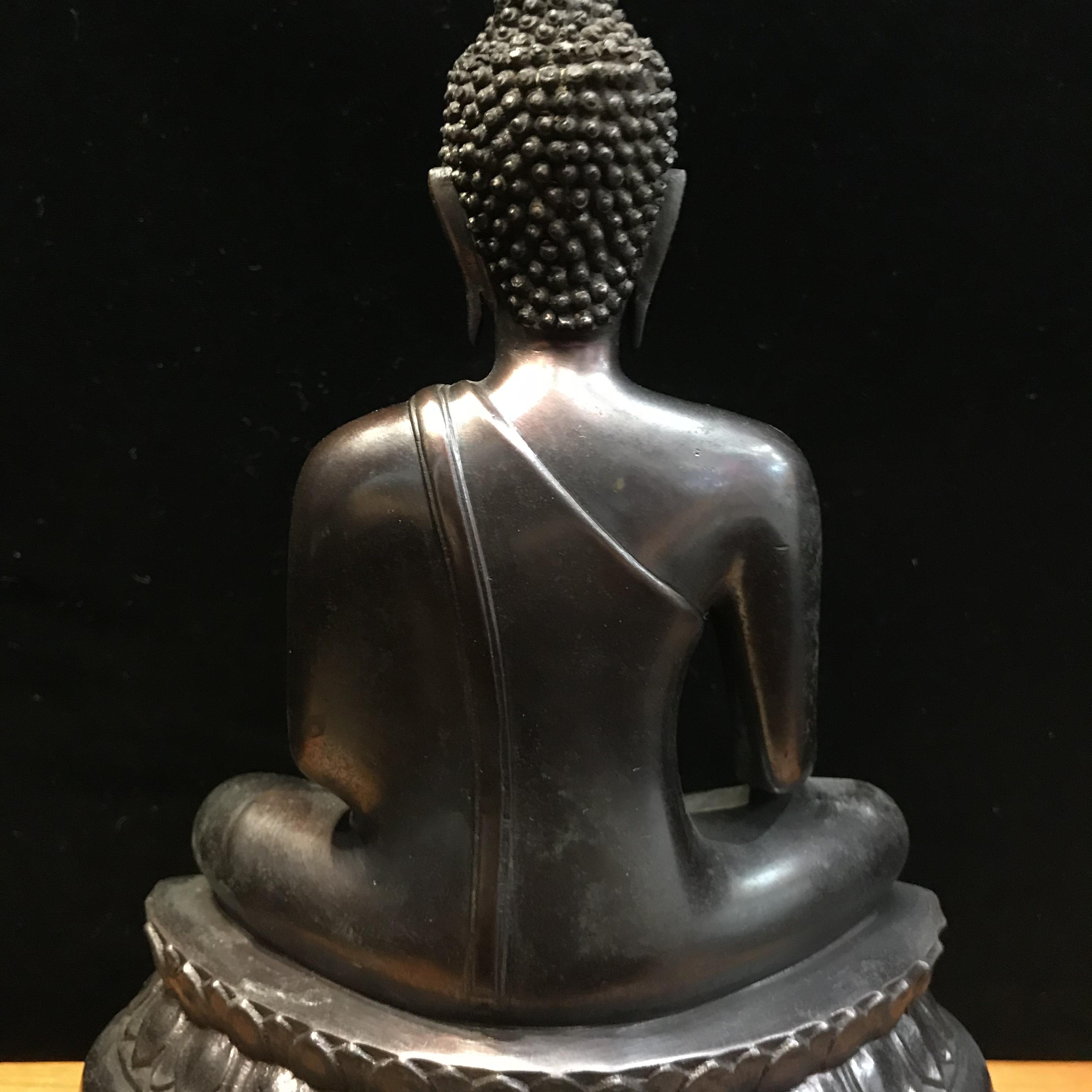 พระพุทธรูปบูชา ภปร วัดบวรนิเวศวิหาร ปี2508 บล็อกหนังไก่ หน้าตัก5นิ้ว(ที่สุดของพระบูชา ภปร วัดบวร)(สภาพผิวสวยสุดบรรยาย)