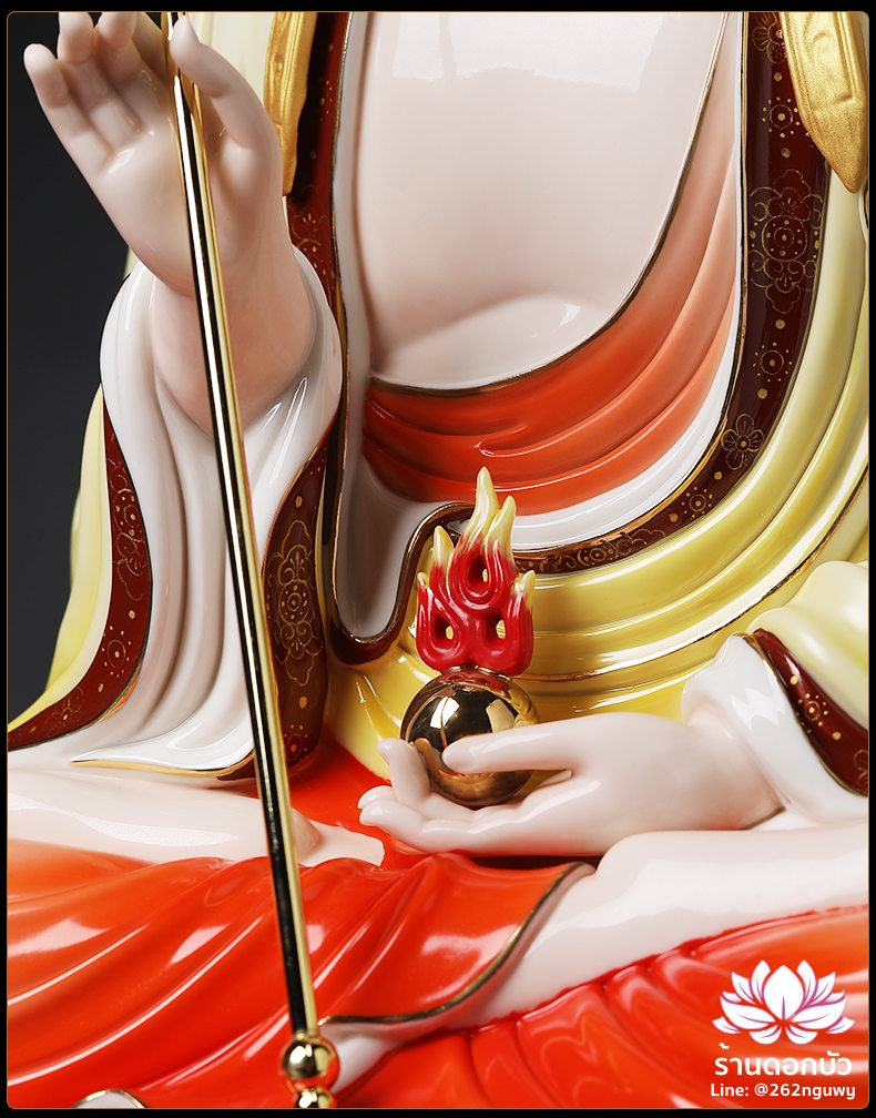 พระกษิติครรภโพธิสัตว์ ตี่จั่งอ๊วงผ่อสัก งานคุณภาพสูงจากช่างฝีมือระดับอาจารย์ ขนาด 18 นิ้ว