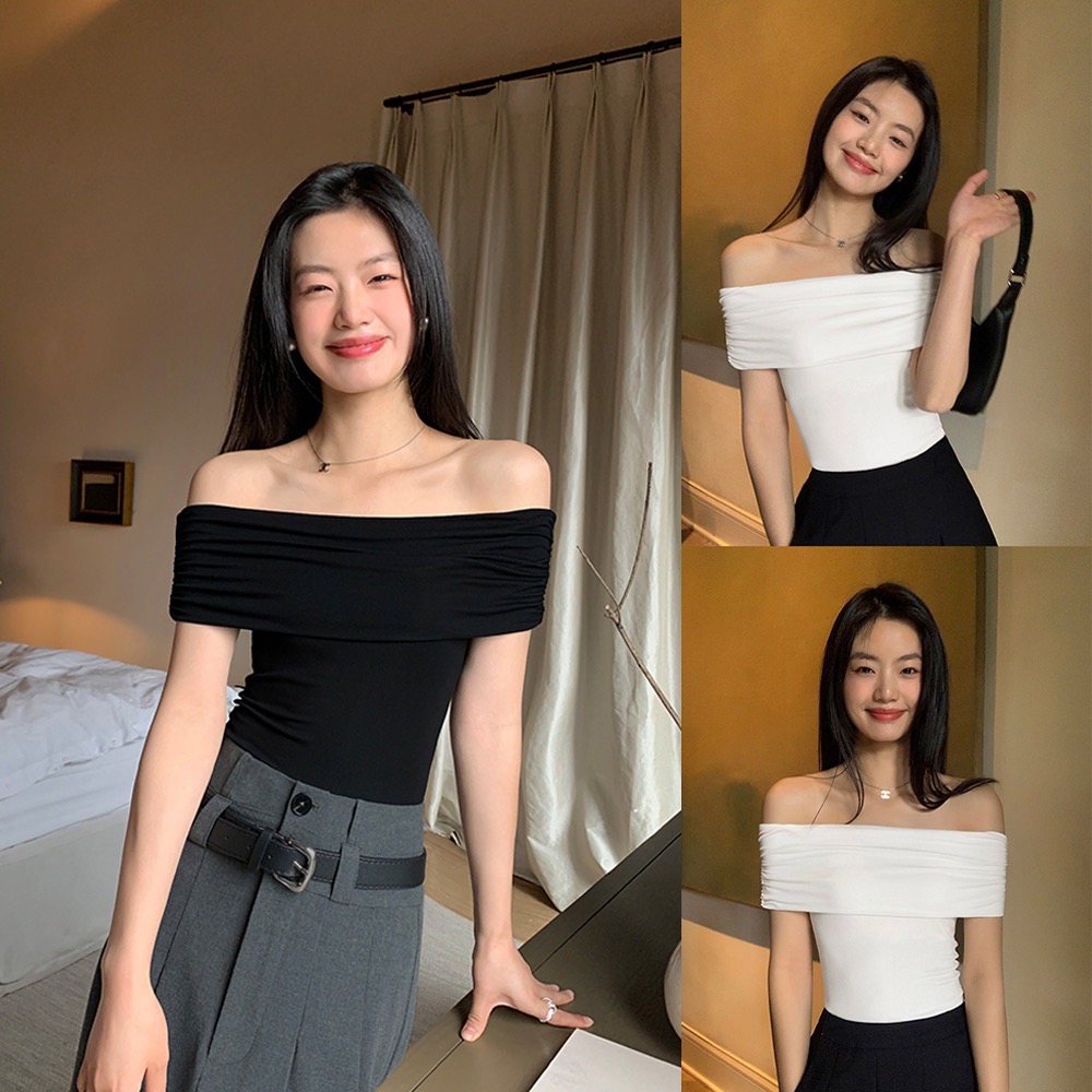 เปิดไหล่แขนสั้น