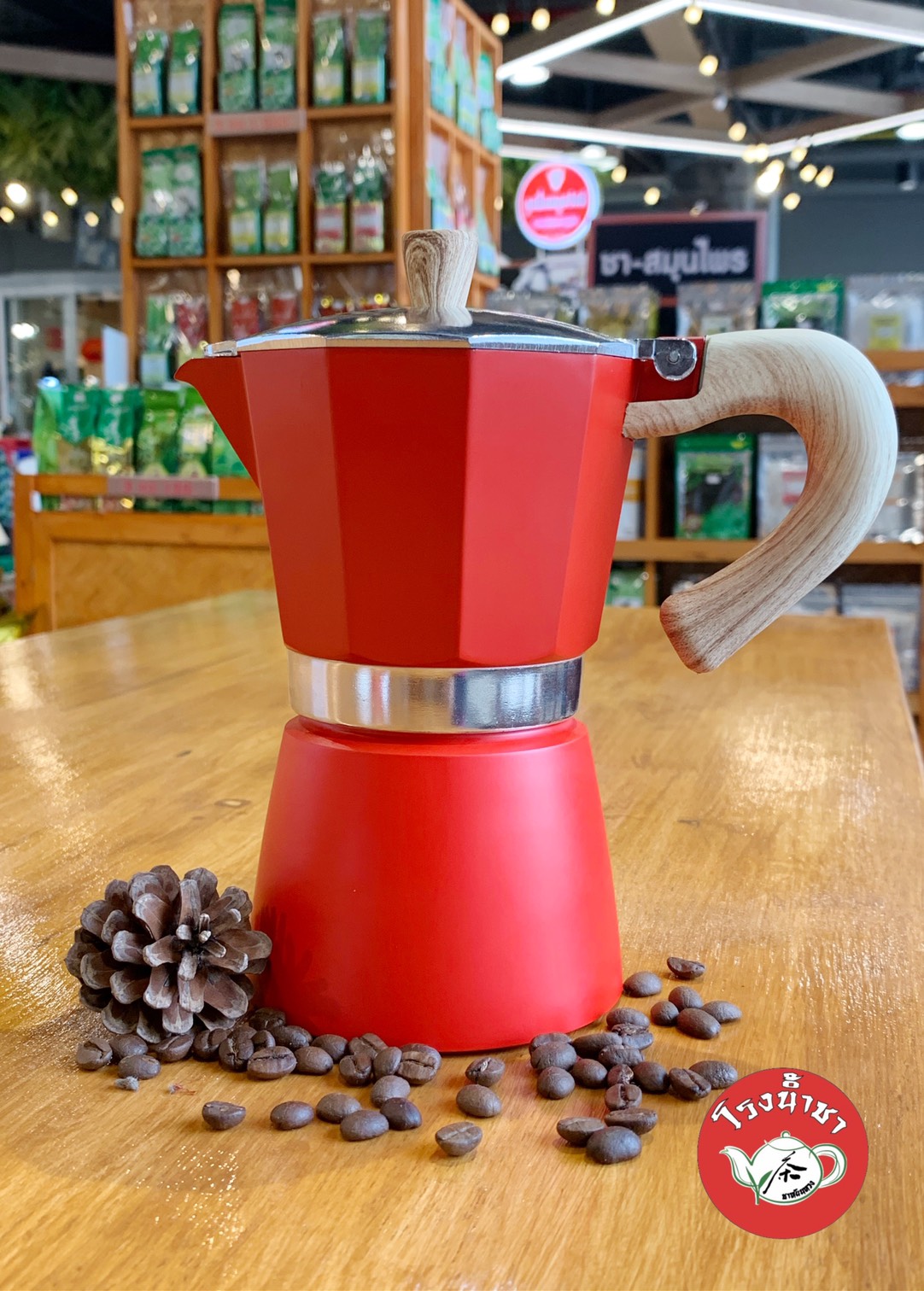 Moka Pot มอคค่าพอท เครื่องต้มกาแฟสดสแตนเลสอย่างดี ขนาด 300 ml