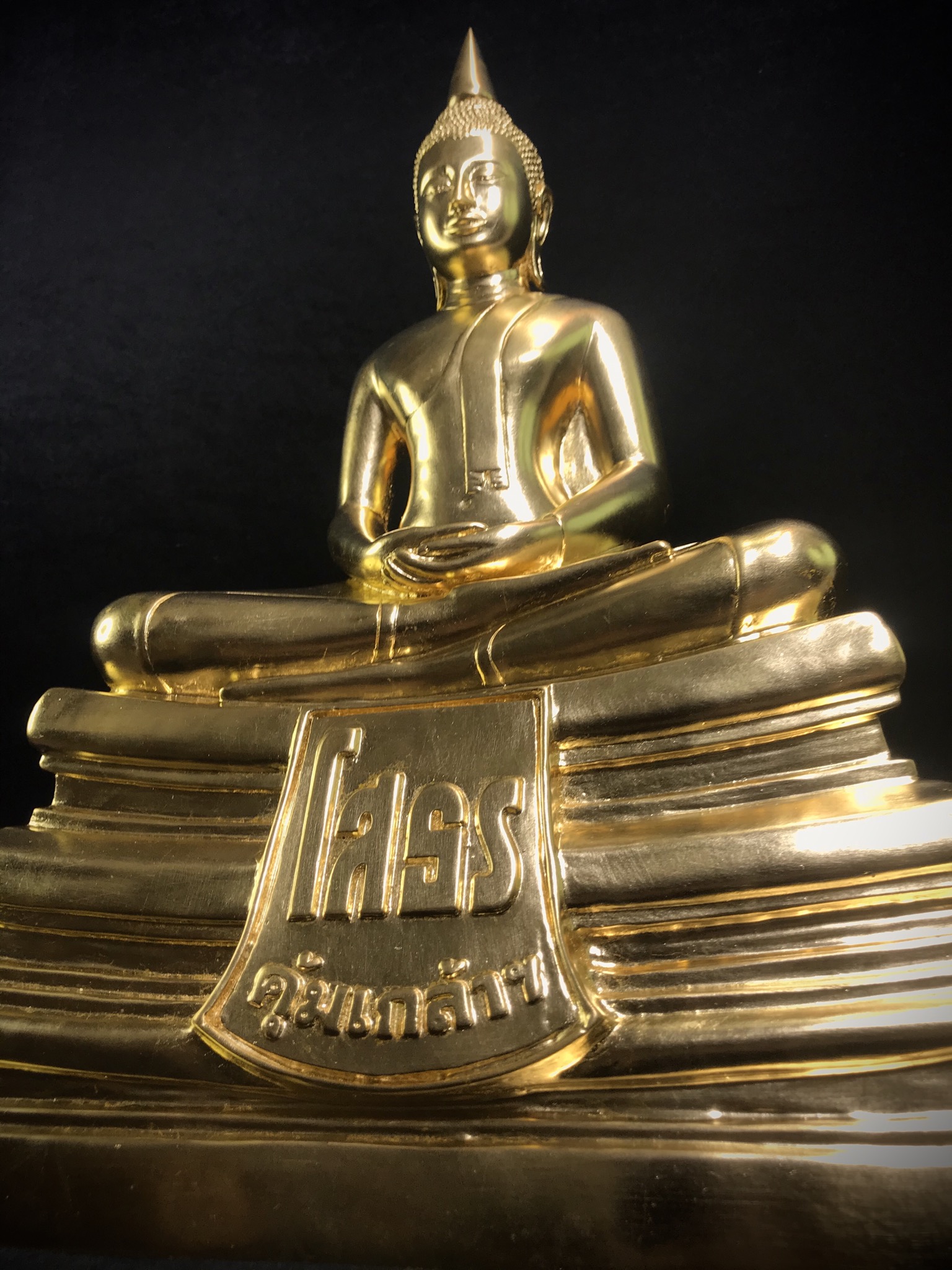 พระพุทธโสธร ทองประทาน คุ้มเกล้าฯ ปวงประชา ภปร.(ใต้ร่มพระบารมี คุ้มเกล้า) 60ปี โรงพยาบาลภูมิพลฯ พ.ศ.2552 เนื้อโลหะบรอนซ์ ลงรักปิดทอง(ขนาดบูชาหน้าตัก 9 นิ้ว)บรรจุมวลสาร“ทองคำศักดิ์สิทธิ์”ที่ปิดองค์หลวงพ่อมากว่า 100 ปี ตอกโค๊ดหมายเลข ๑๕๘(1 ใน 2000 องค์)หายาก