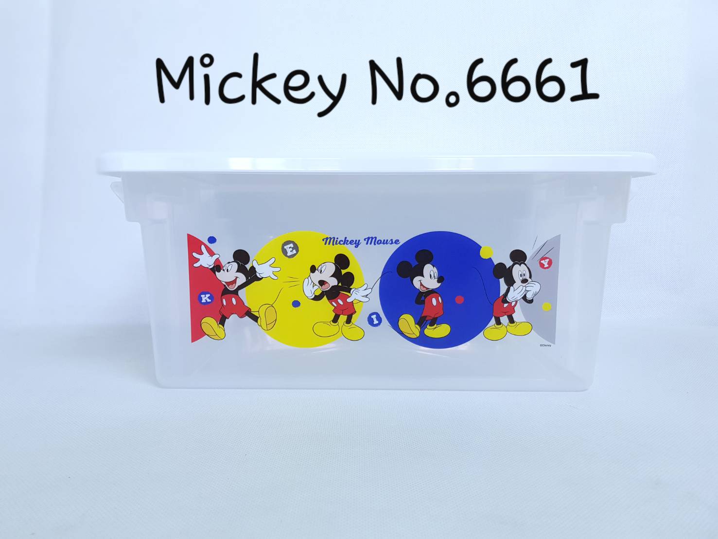 Small Evting กล่องเก็บของเอนกประสงค์ รุ่น6661 ลาย Mickey Mouse ลิขสิทธ์แท้! กล่องใส กล่องใส่ของ storage box