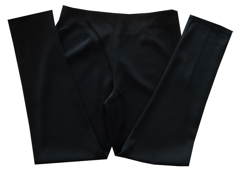 กางเกงขาเดฟเอวสูง ผ้าฮานาโกะ สีดำ Size S M L XL สำเนา