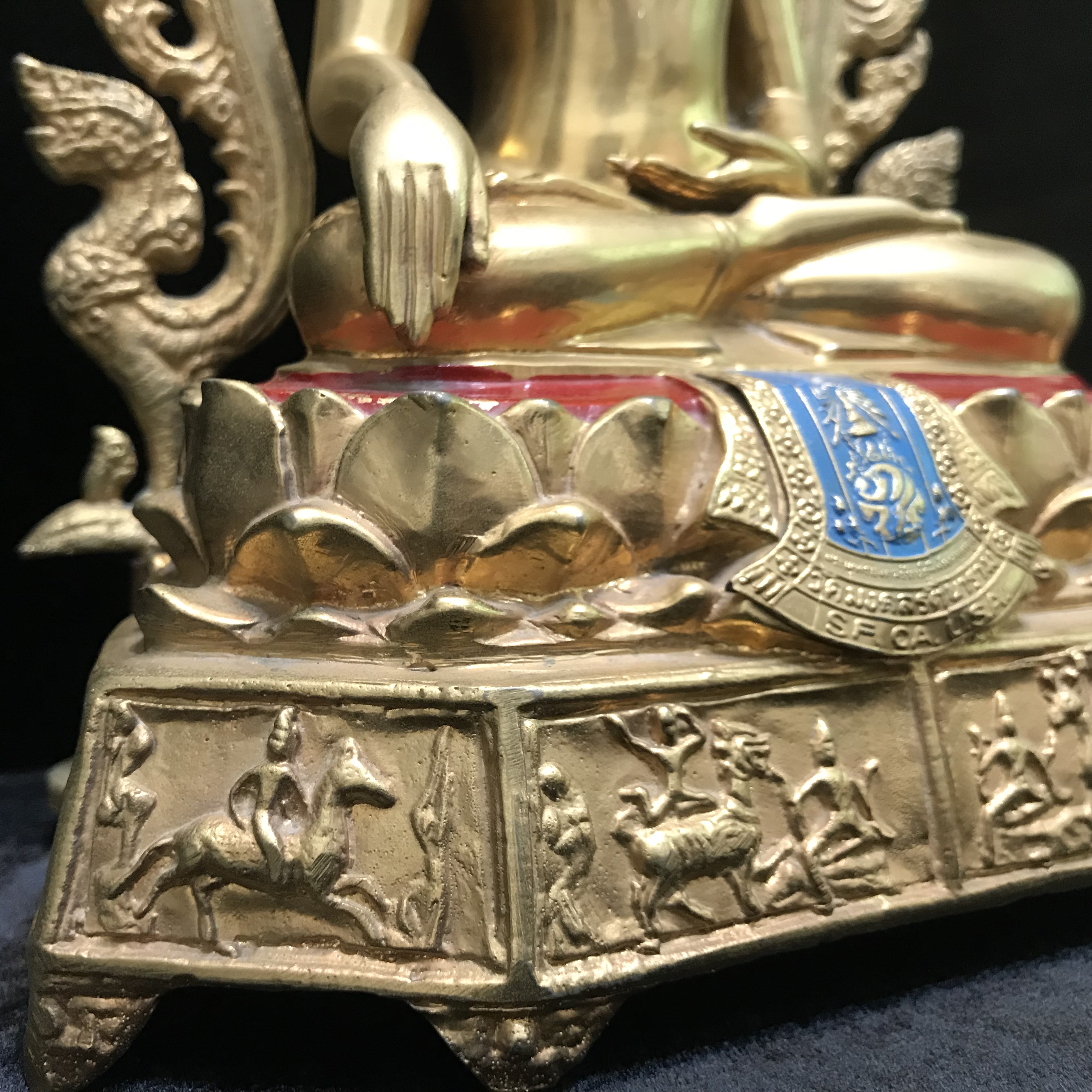 พระพุทธมงคลรัตนภูมิพัฒนมหามุนี ภปร. หน้าตัก 5นิ้ว(อาบทองคำ) วัดมงคลรัตนาราม วัดไทยในซานฟรานซิสโก สหรัฐอเมริกา ( Sanfrancisco USA.) ปี2523 (นิยมหายาก)