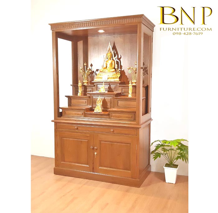 ตู้พระโมเดิร์นไม้สักทองรุ่นโมรอล moral