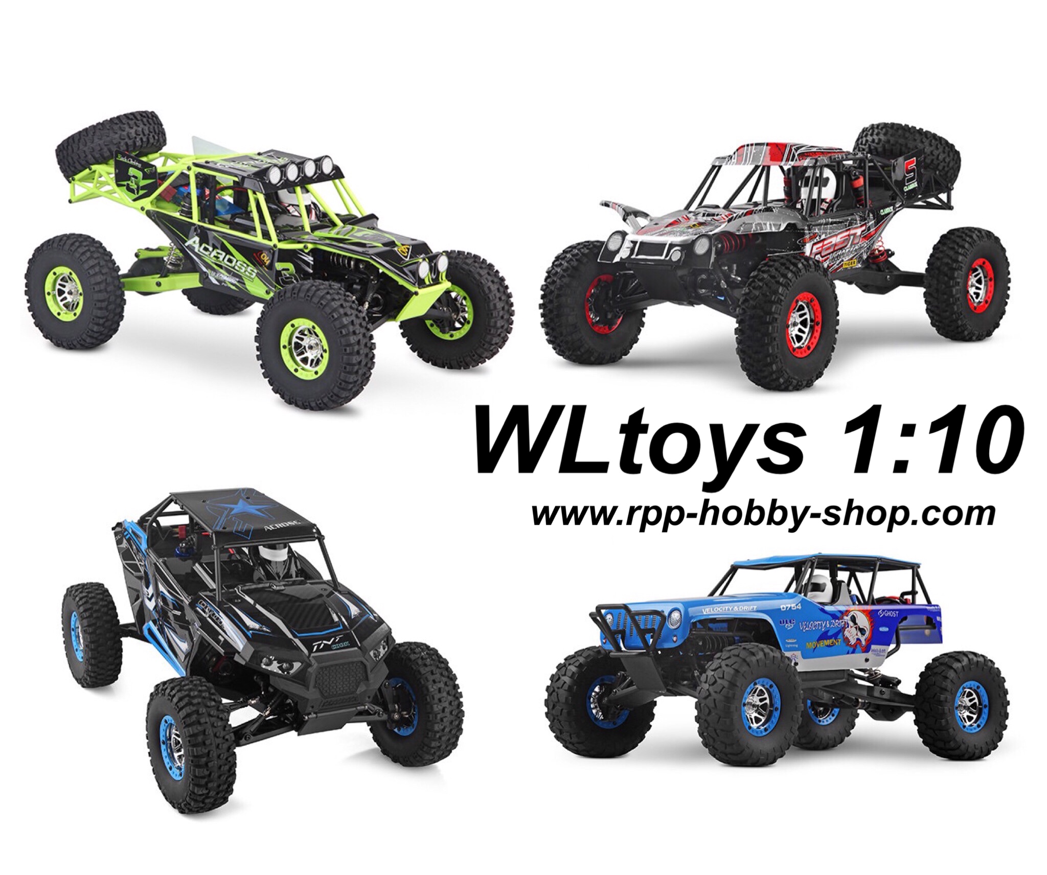 WLtoys 10428 RC Cars 2.4G 1:10 Scale 540 Brushed Motor Remote Control Electric Wild Track Warrior