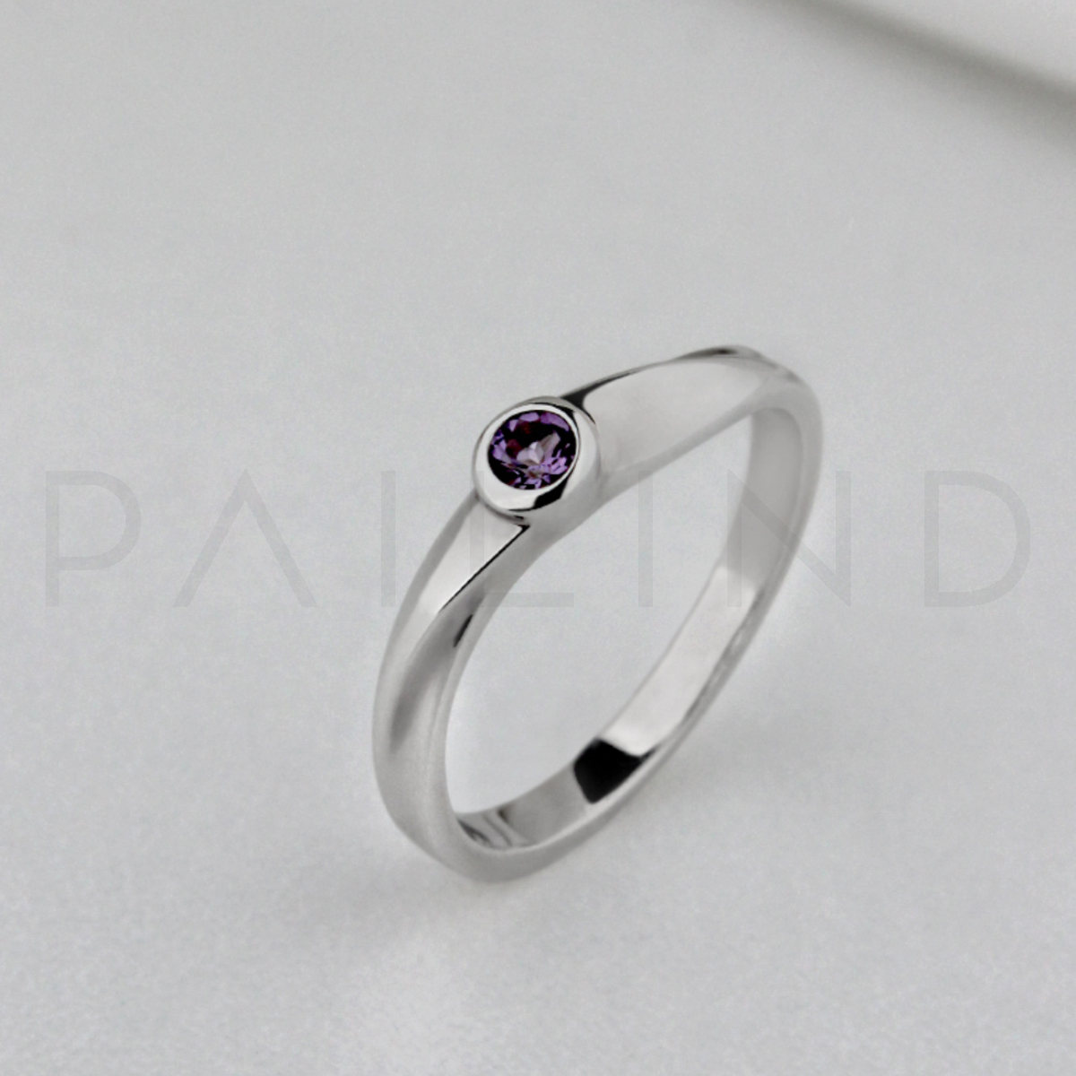 แหวนเงินประดับพลอย AMETHYST