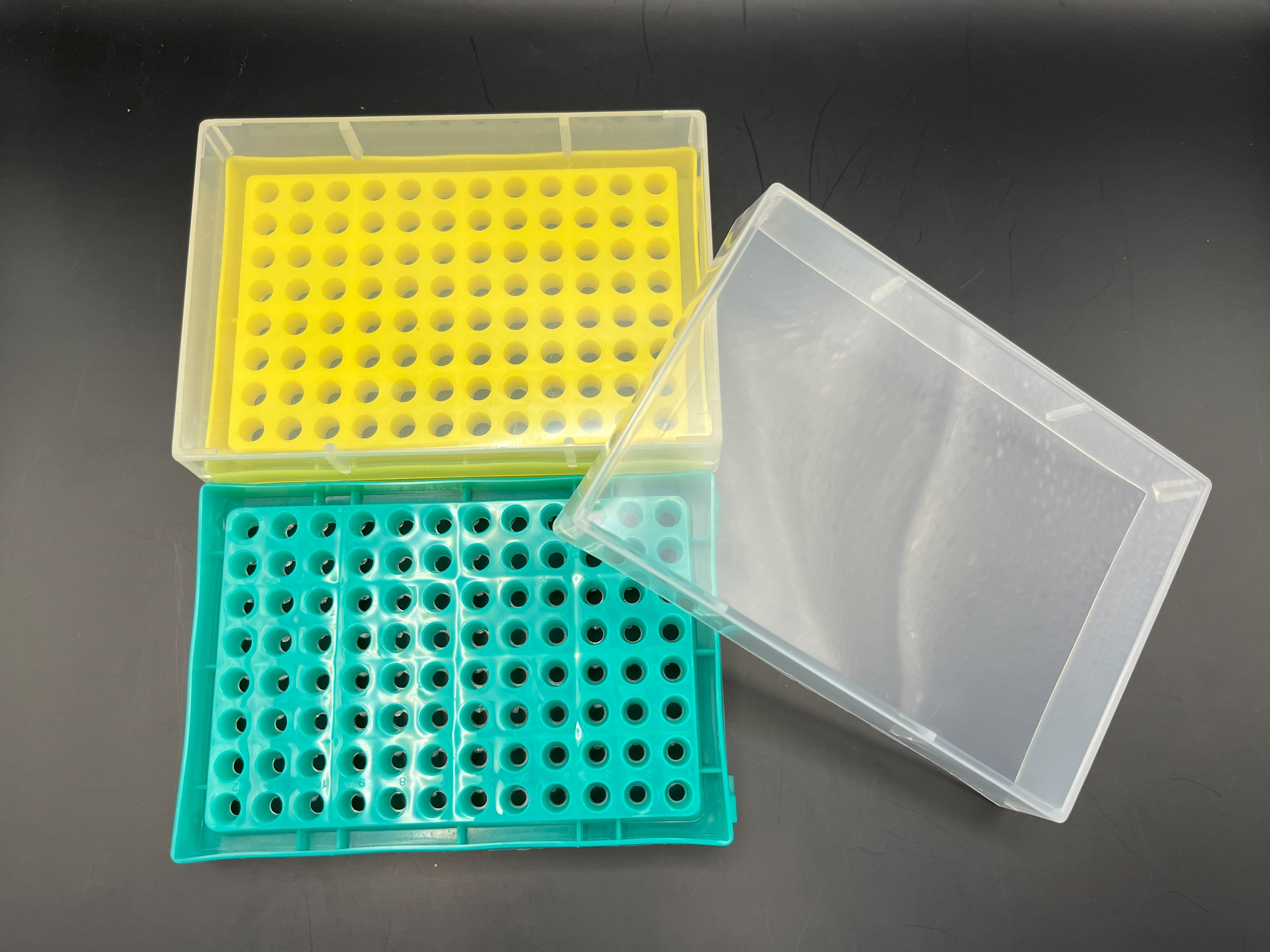 96 well PCR Rack with cover แท่นวางหลอดพีซีอาร์พร้อมฝาปิด