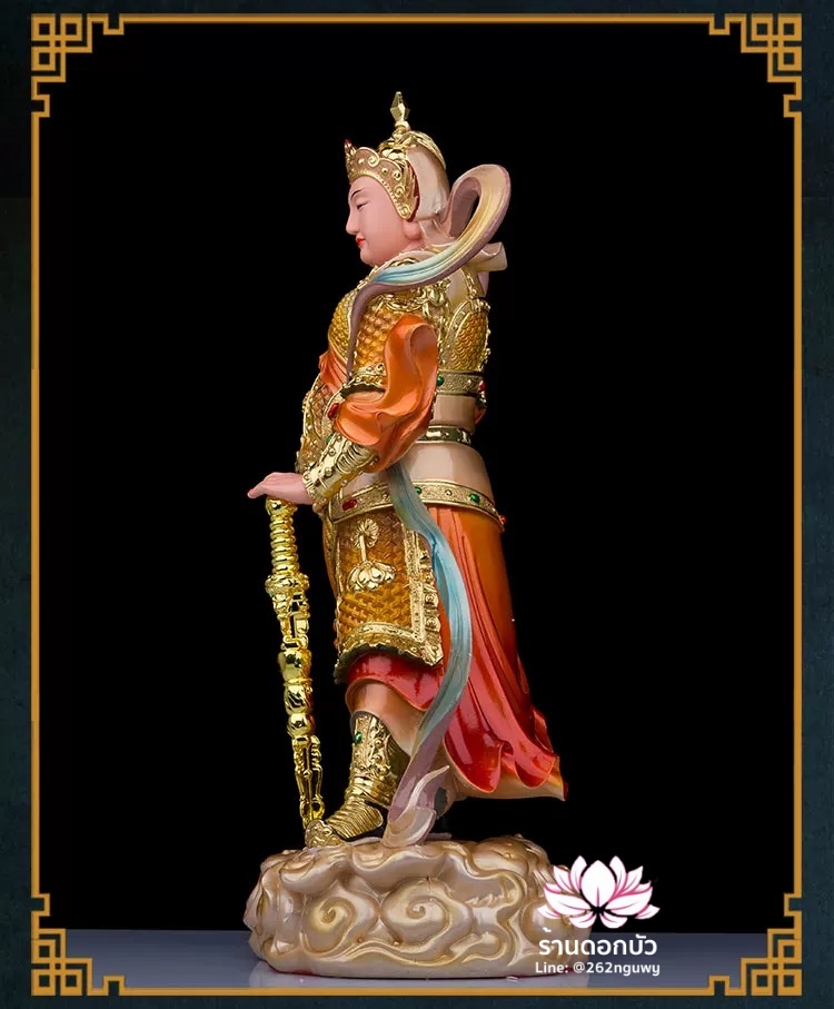 เทพเจ้ากวนอู และพระเวทโพธิสัตว์ (อุ่ยท้อผ่อสัก) งานเรซิ่นคุณภาพสูง ขนาด 12/16/19/26/36 นิ้ว