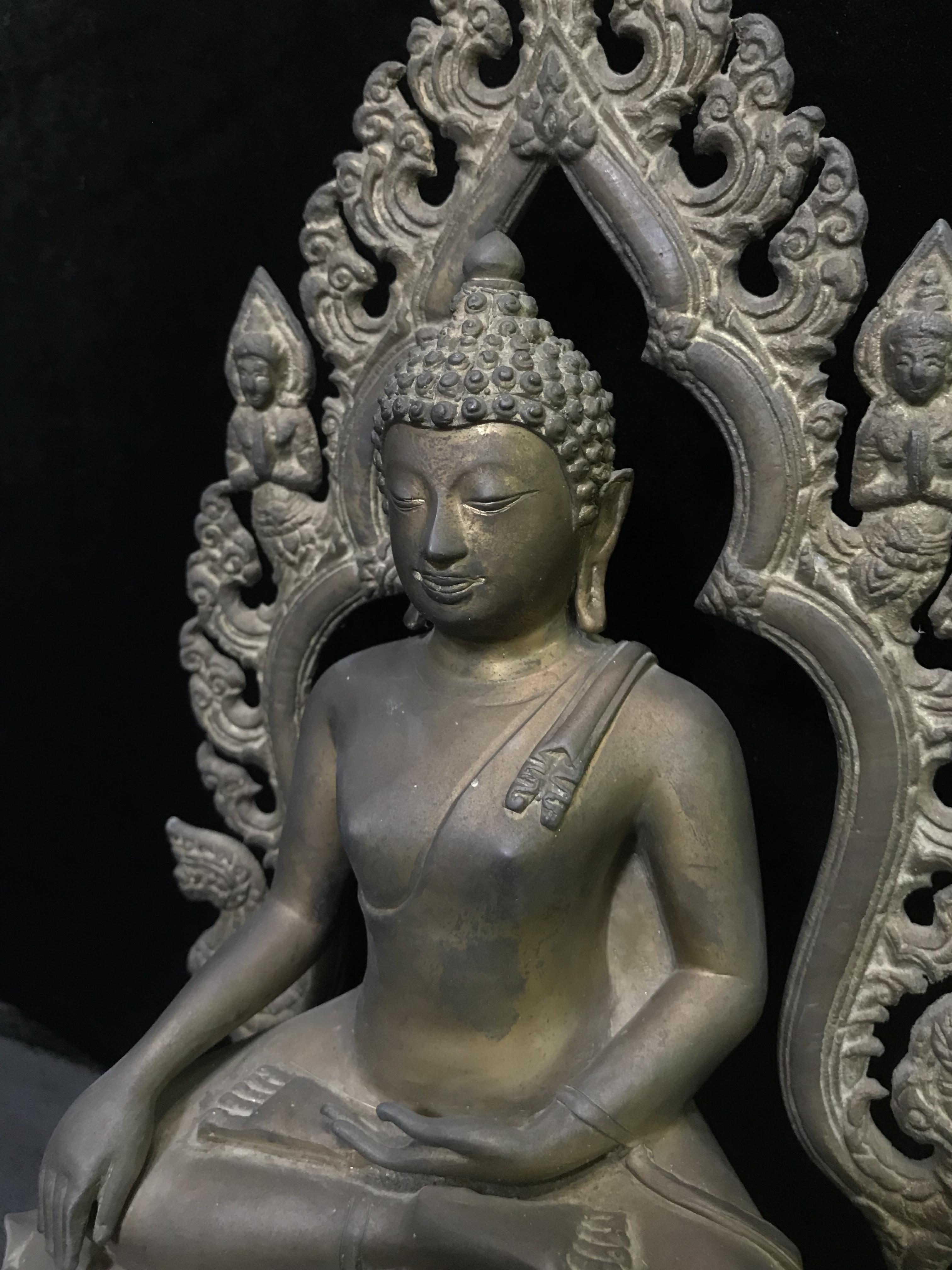 พระพุทธมงคลรัตนภูมิพัฒนมหามุนี ภปร. หน้าตัก 5นิ้ว(รมดำ) วัดมงคลรัตนาราม วัดไทยในซานฟรานซิสโก สหรัฐอเมริกา ( Sanfrancisco USA.) ปี2523 (นิยมหายาก)