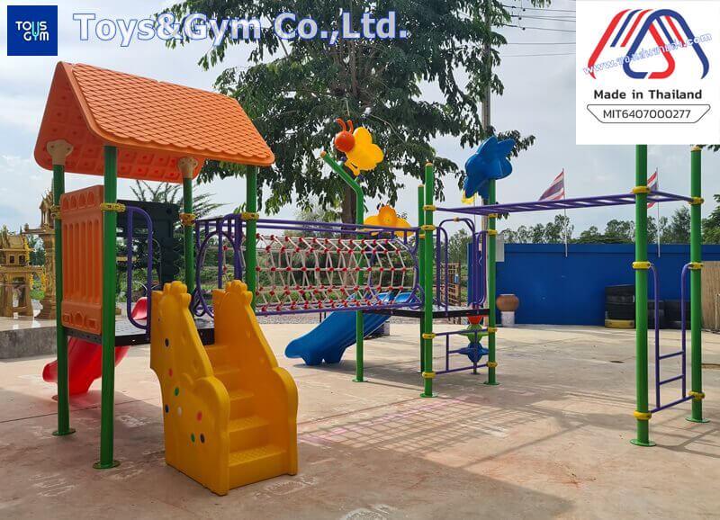 MiT-โรงงานผลิตเครื่องเล่นสนามกลางแจ้ง-อุปกรณ์สนามเด็กเล่นชุดบ้านสดใส