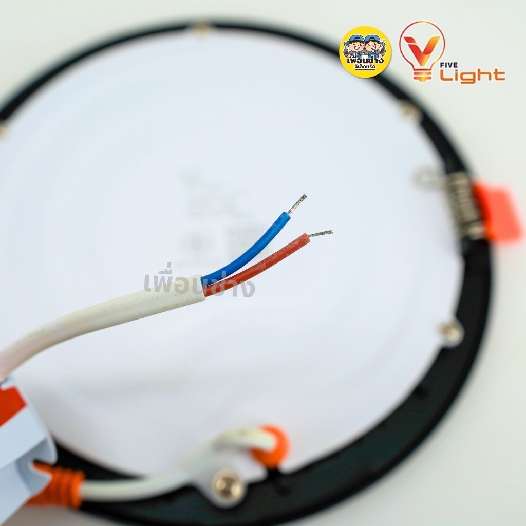 Vlight ดาวน์ไลท์ฝังฝ้าแบบกลม ขอบดำ 9W 12W แสงขาว Daylight downlight แบบฝังฝ้า โคมไฟ LED ฝังฝ้า ดาวน์ไลท์ฝัง