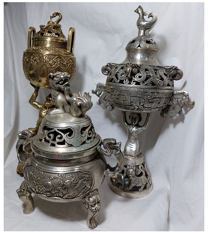 โถ เตาหรือที่ใส่ธูปกำยานสไตล์จีน สูง19.5cm