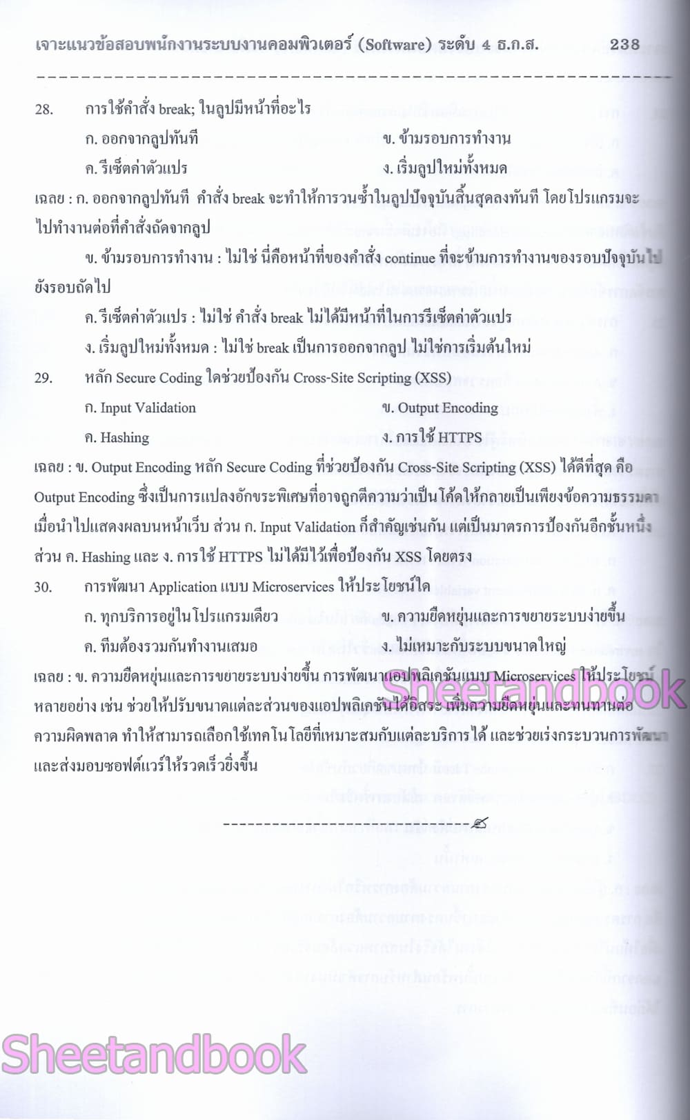 (ปี68) เจาะแนวข้อสอบ พนักงานระบบงานคอมพิวเตอร์ (Software) ระดับ 4 ธ.ก.ส. ปี69 PK3002 sheetandbook