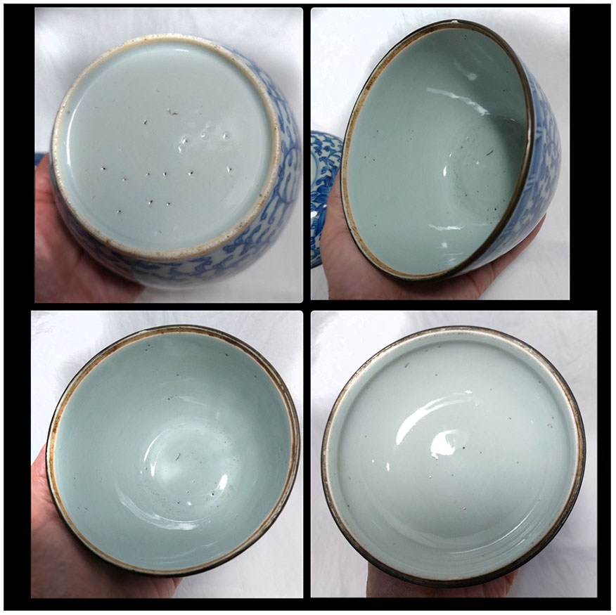 โถซุปกระเบื้องเคลือบลายคราม งานเก่า