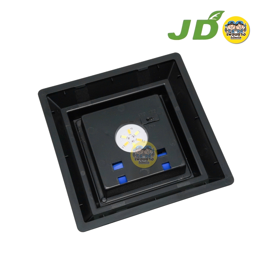 JD Lighting โคมไฟหัวเสา โซล่าเซลล์ รุ่น JD-ZT200W แสงขาว 6500K สามารถใส่ หลอดไฟ E27 ได้ Solar Light