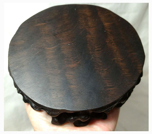 ฐานหรือกี๋ไม้สไตล์จีน ทรงรากไม้ ทรงกลม