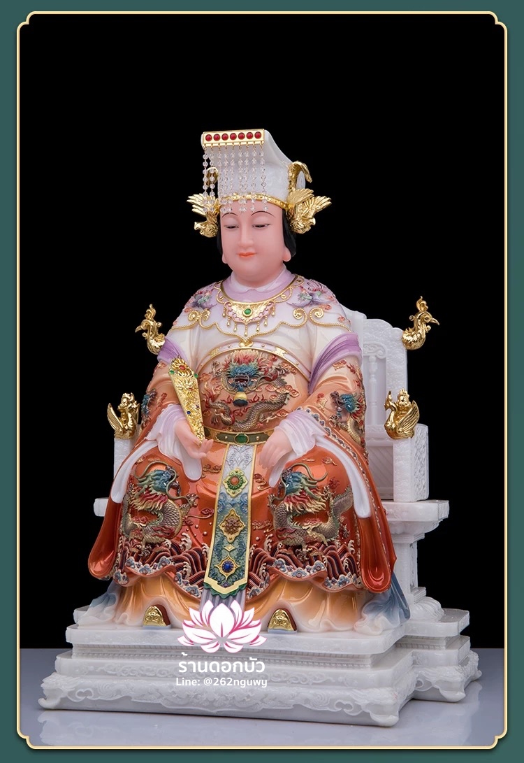 หม่าโจ้ว ม่าจ้อโป๋ เทียนส่งเซ่งโบ้ เทียนโหวเซี่ยบ้อ งานหินอ่อนคุณภาพสูง ขนาด 12/16/19 นิ้ว