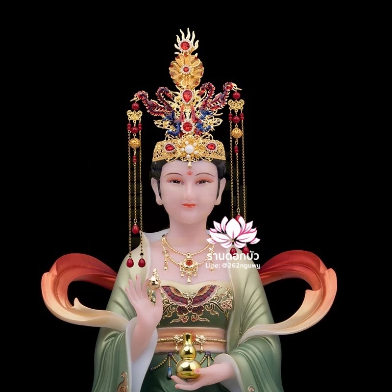 หมวกเทพเจ้าฝ่ายหญิง หมวกเทพนารี หมวกเทวนารี หมวกเจ้าแม่ หมวกพระหญิง หมวกกิมซิ้น หมวกพระจีน