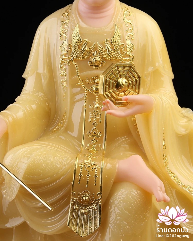 ตี่บ้อเนี่ยเนี้ย ตี่บ้อเหนียวเหนียว พระแม่ธรณีจีน ปางประทับนั่งบัลลังก์ งานหินอ่อนคุณภาพสูง ขนาด 12/16/19/26 นิ้ว