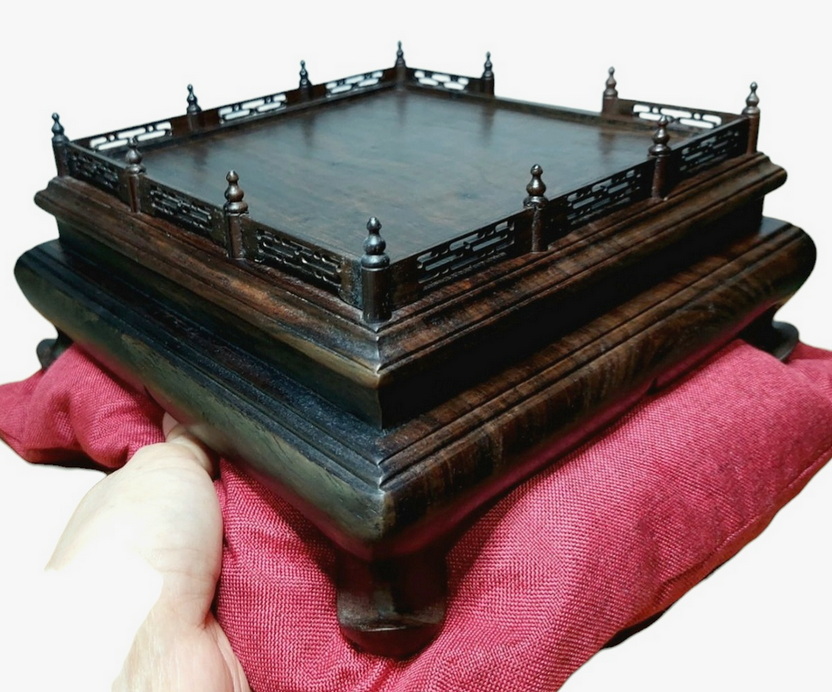 กี๋ ตั่งหรือฐานไม้หน้าท๊อป15cmx15cm -B512-D💥ตัวมีตำหนิ💥